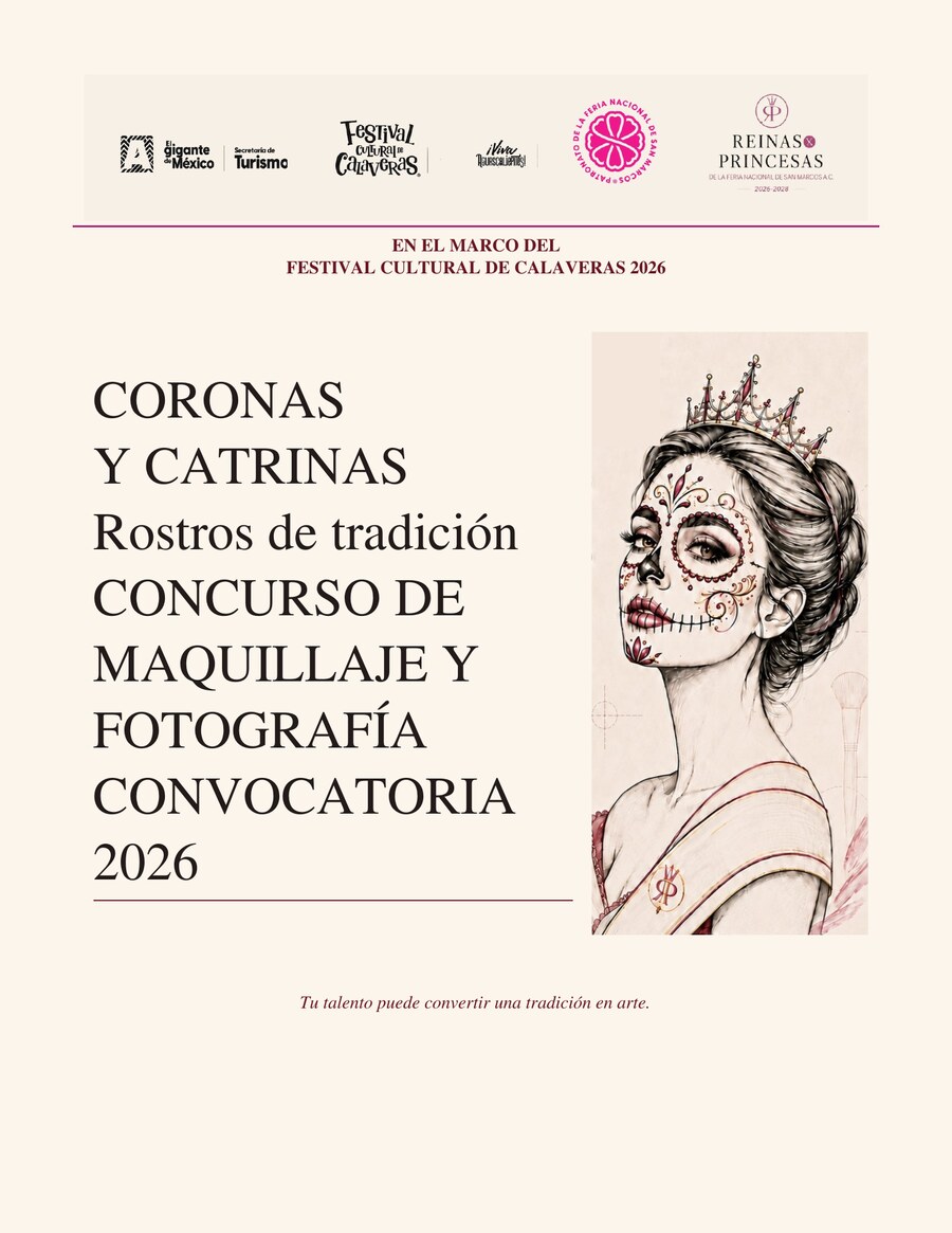Portada de la convocatoria Coronas y Catrinas 2026